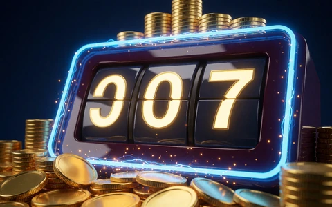 Leuchtender Jackpot-Z&auml;hler mit &uuml;berquellenden Goldm&uuml;nzen im 30bet Jackpot Casino