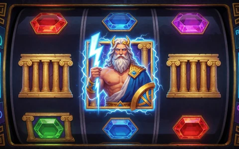 Gates of Olympus 1000 Slot mit Zeus-Symbol und Blitz-Multiplikatoren im 30bet Online Casino